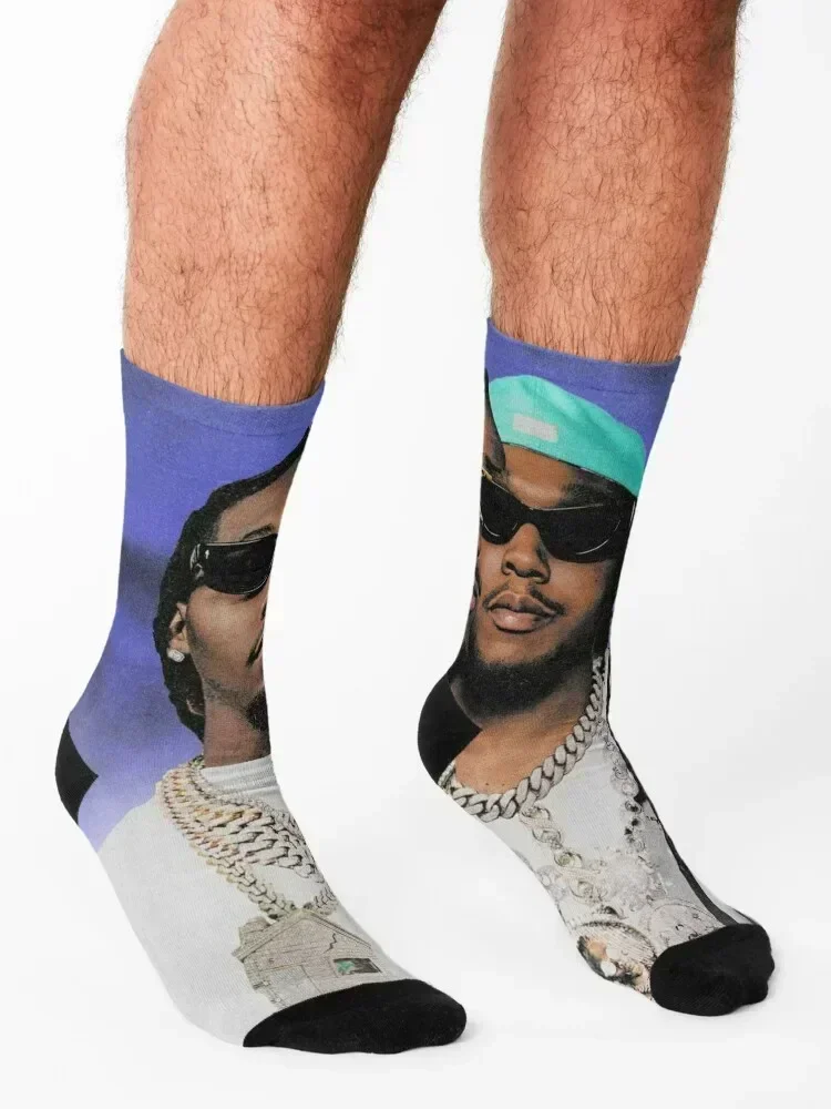Migos - Culture III Socks cotton Rugby cycling christmass gift Men Socks Luxury Brand Women's