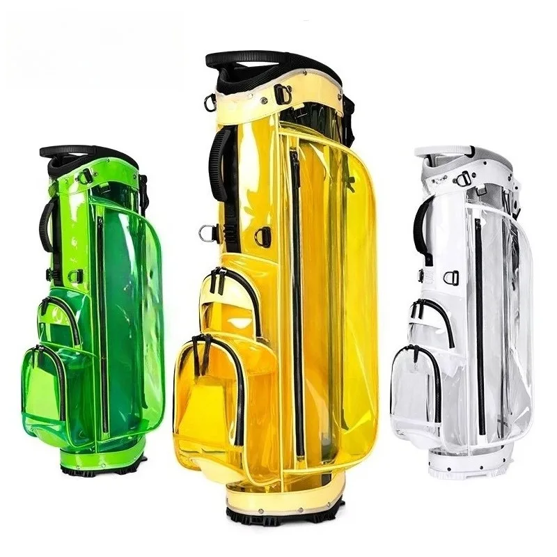 Lightweight Transparent Stand Golf Bag Portable Carry Design Multiple Storage Pockets For Outdoor Golf Course Training Daily Use
