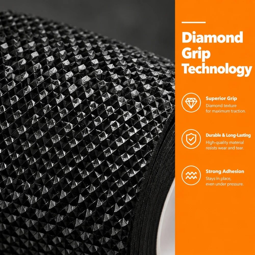 Self Adhesive Diamond Pattern Anti Slip Sole Tape Shoe Guard for Sneakers Dress Shoes Martin Boots Birthday Party Gift