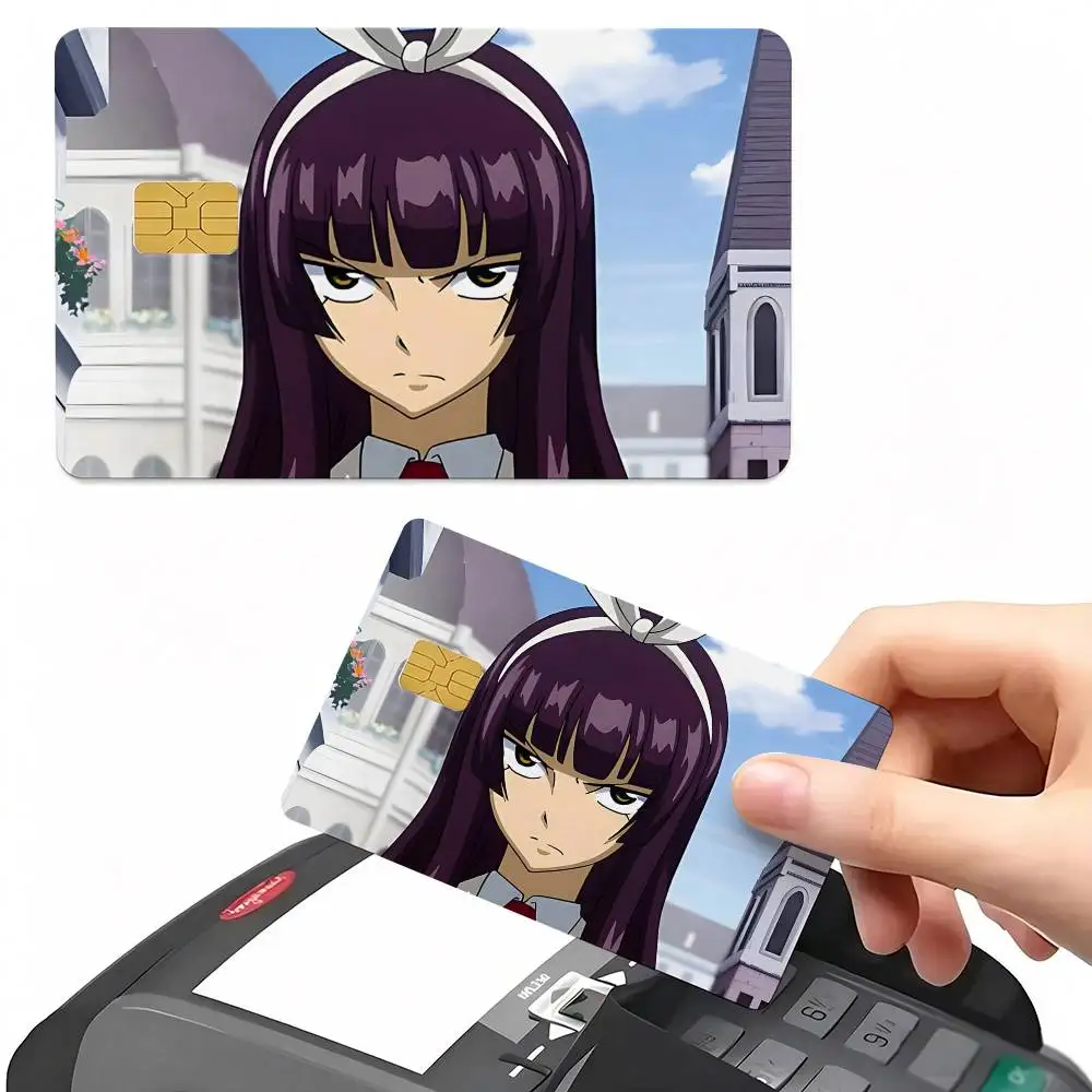 Kagura Mikazuchi Fairy Tail Card Sticker Cartoon Art Credit Card Skin Anti Scratch Bank Debit Card Decal