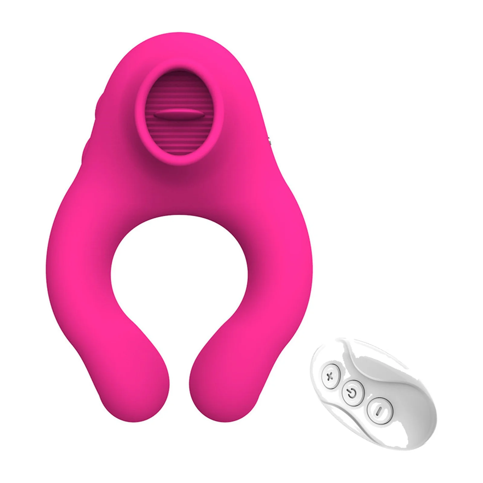 Unisex Vibrator With Male Penis Ring Features Tongue Licking Sex Toy  Vibrator Scrotum Massager Cock Ring Clit Stimulator