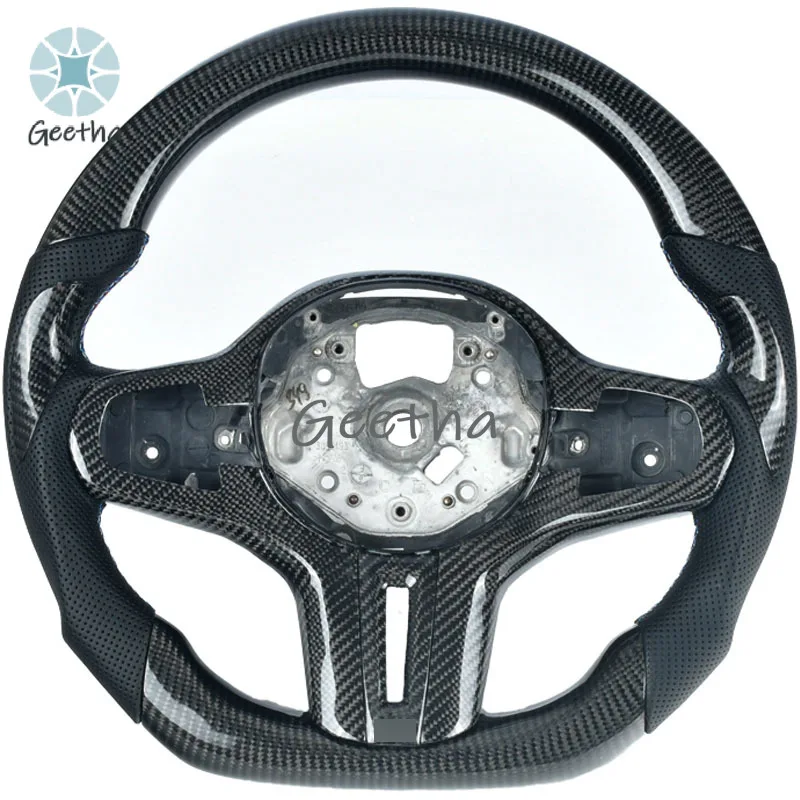 For Customized Carbon Fiber Car Steering Wheel for BMW 3 Series 5 Series (G20 G30 G80) 7 Series Model LED Leather Upgrade