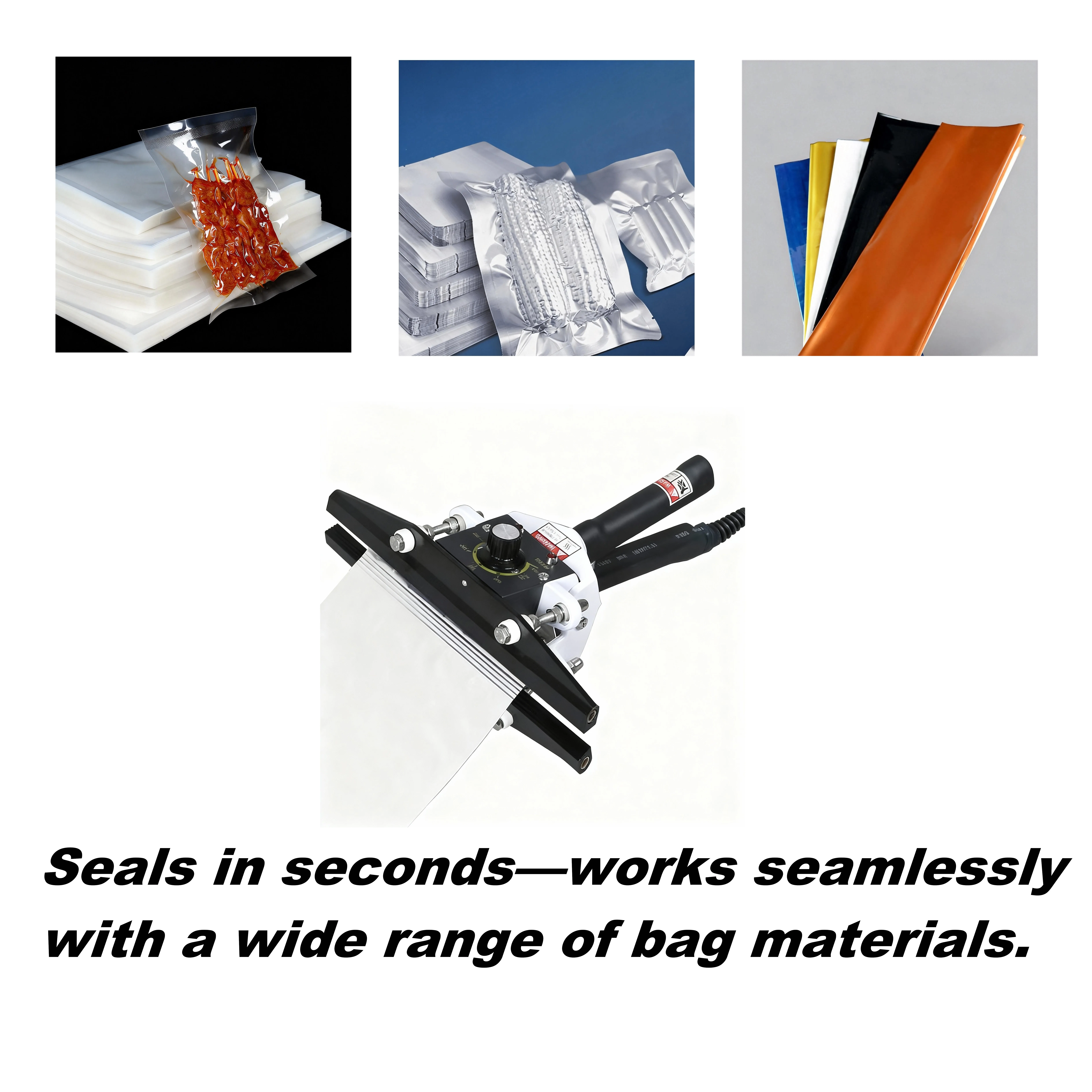 FKR-500UK Width 18mm Compact Portable Handheld Sealer for On-the-Go Bag Sealing and Emergency Repairs