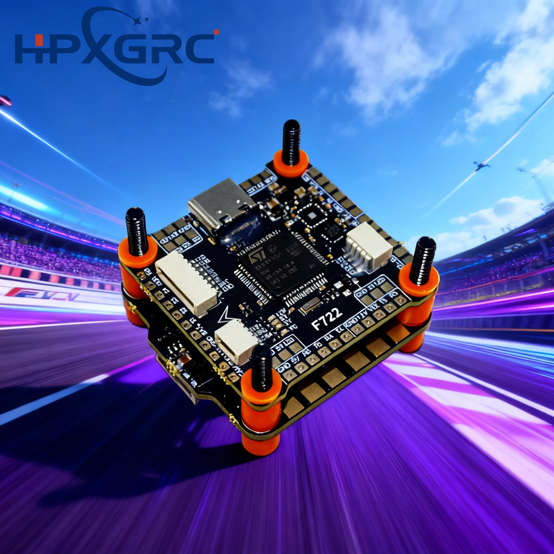 

HPXGRC F405/F722 STACK 55A 42688-P Гироскоп 16 МБ Черный ящик Анализ полетов данных Запись Plug Play Racing FPV Drone