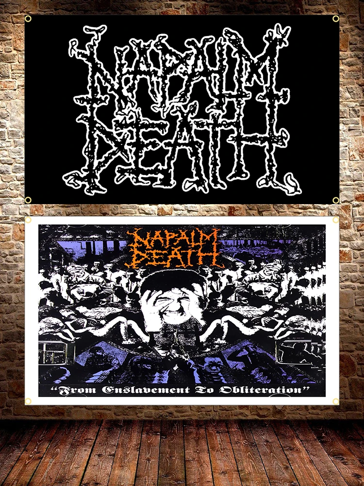 90X150CM 3X5Ft Napalms Death Band Flag Polyester Printing Death Metal/Black Metal Band Banner For Decor Tapestry