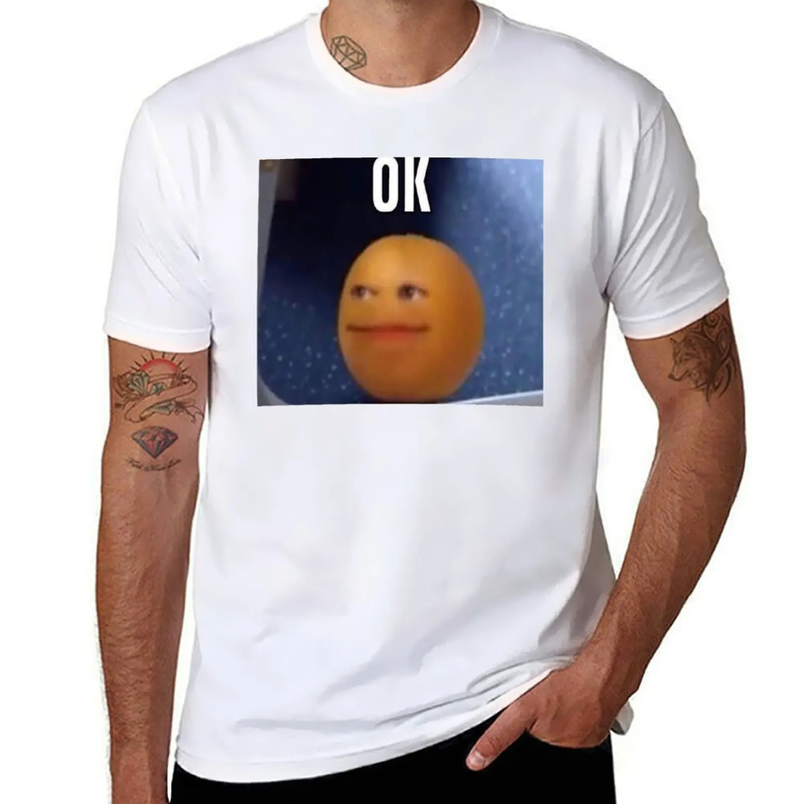 

Annoying Orange Ok T-Shirt man t shirt designer man t shirt luxury T-Shirt
