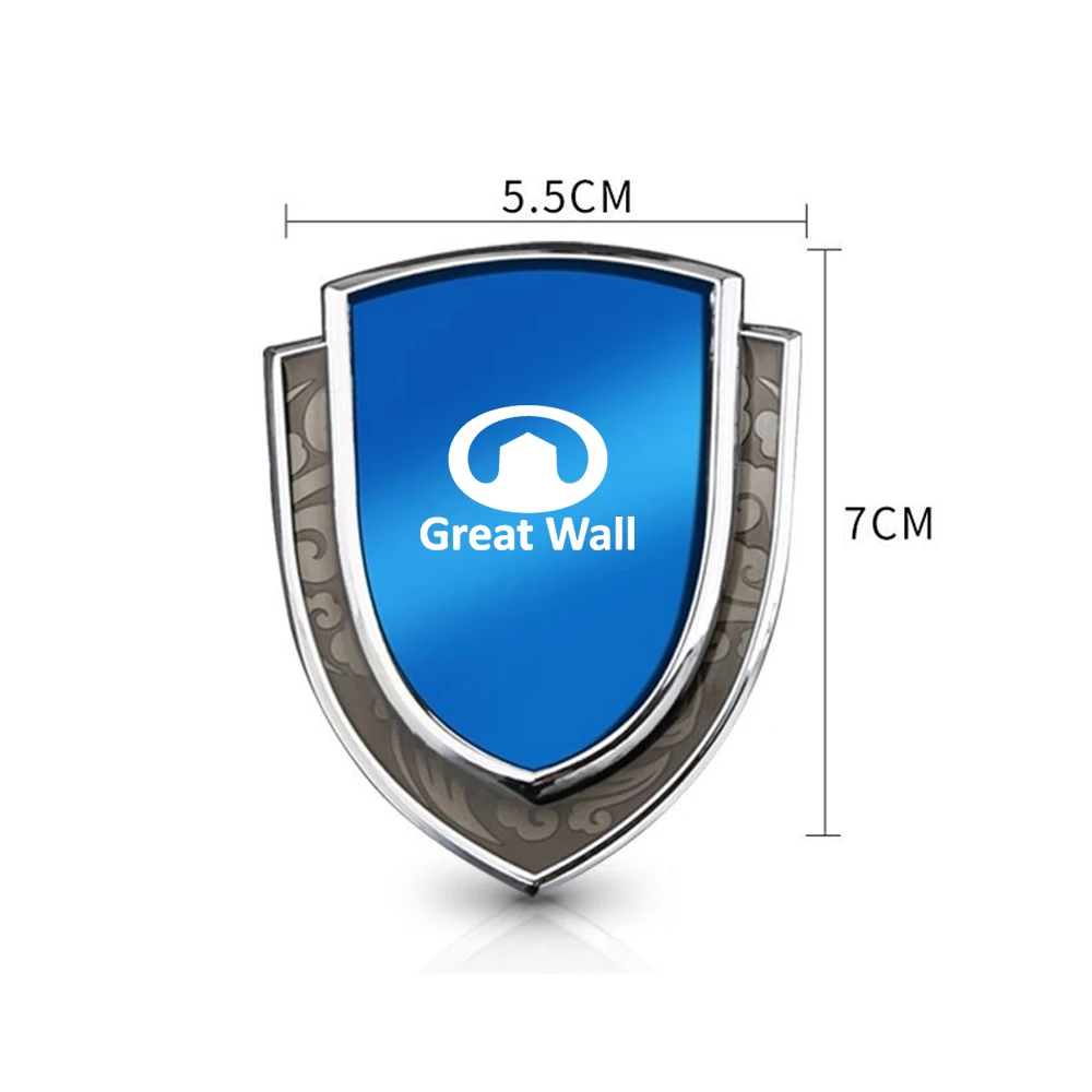 for Great Wall C30 EV M5 H6 W7 Hover M4 H3 Car Metal 3d Sticker Custom Shield Car Rear Trunk Shield Emblem Badge Sticker