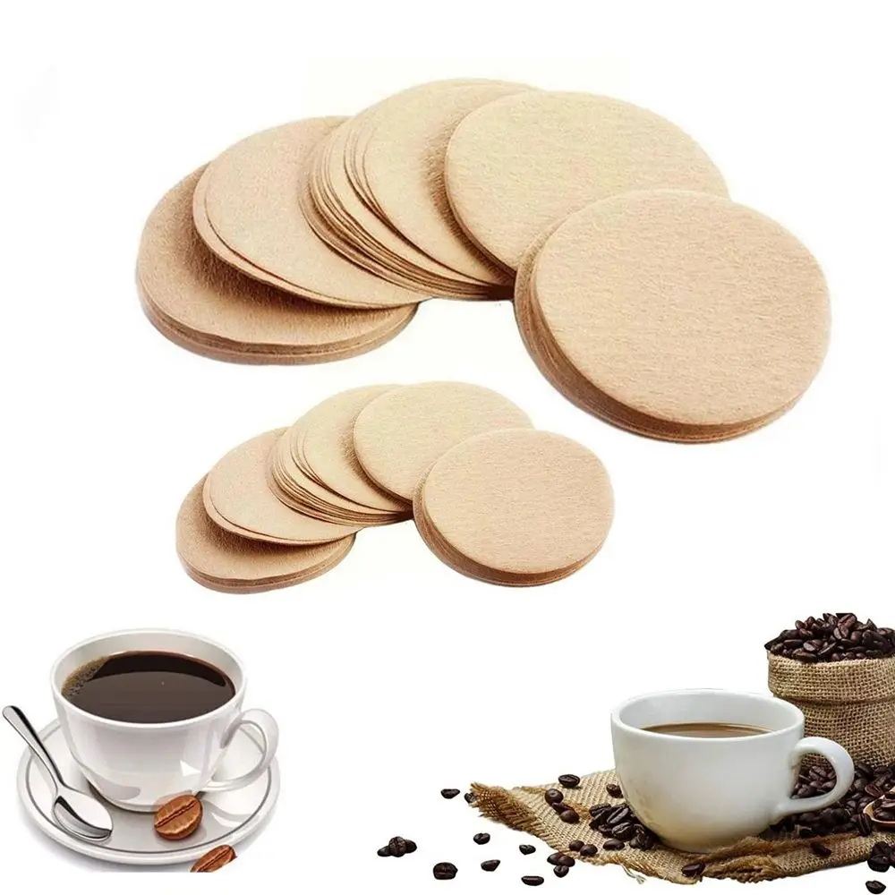 Pack 100Pcs Espresso Moka Pot Kitchen  Tools Cafe Strainer Paper Filtration Tool Coffee Maker Accessories Coffee Filter Paper