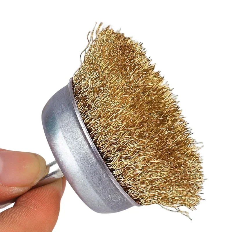 1PC Bowl-shaped Wire Brush Electric Drill Rotary Tool Grinding Mill Polish Wheel Derusting Tool Cleaning Deburring Grinding Head