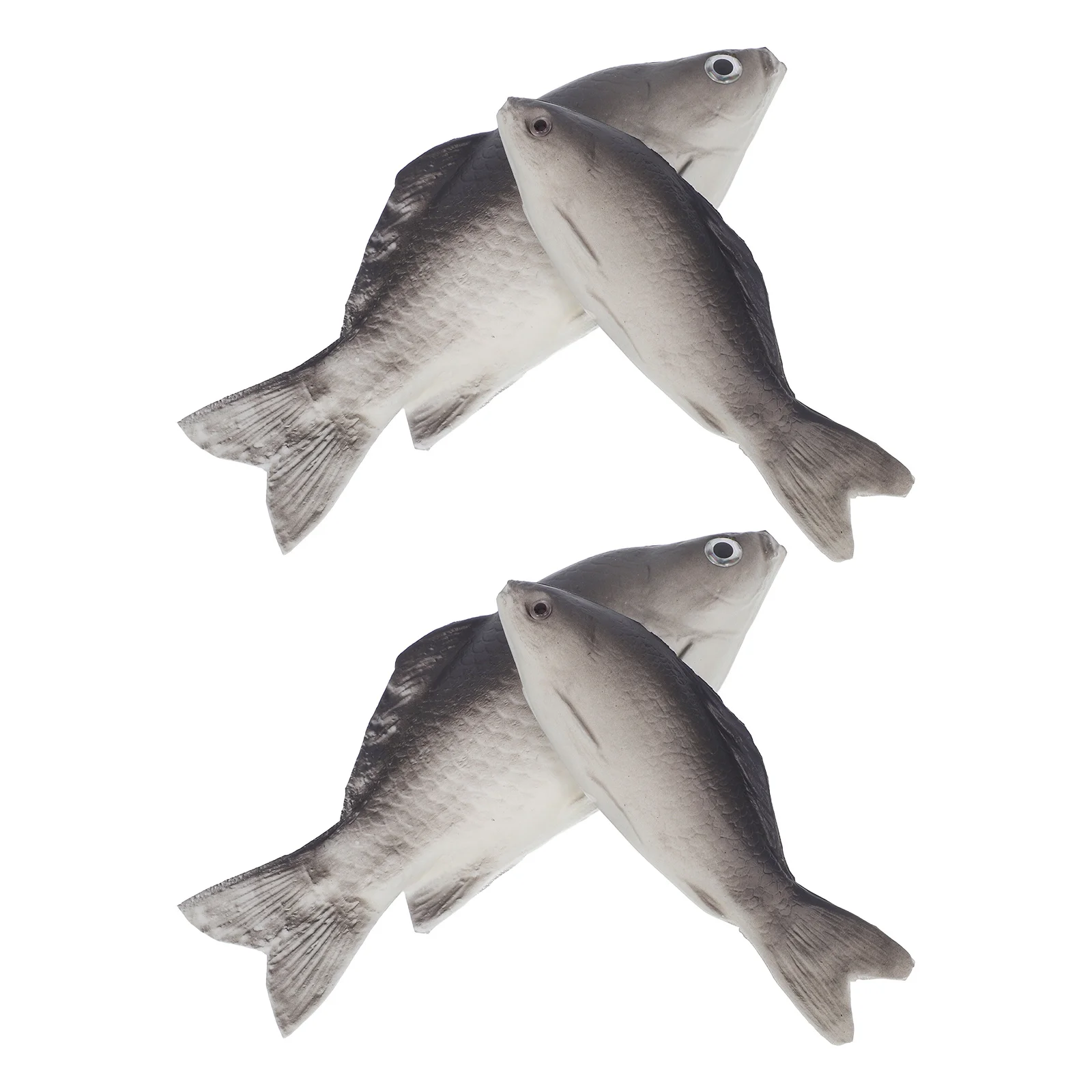 

4Pcs Realistic Fake Fish Props Lifelike Carp Artificial Food Display Photography Kitchen Decor Marine Animal Sculpture