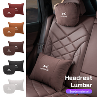 Car Neck Pillow Headrest Lumbar Support For Xpeng G6 P7 P7i X9 G3 G3i G9 P5 X2 N5 F30 Breathable Suede Waist Cushion Accessories