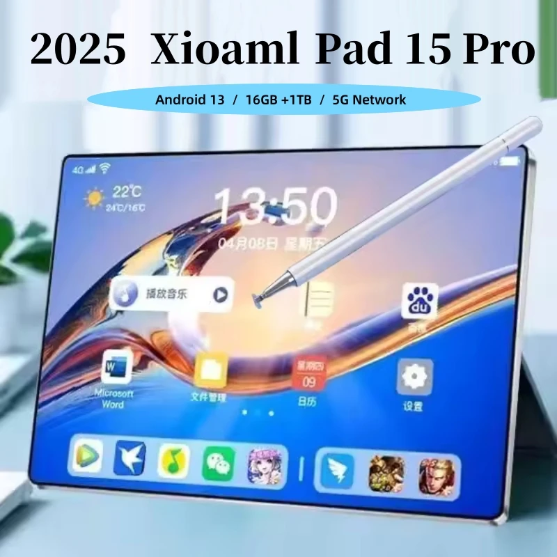 Global Version Xaioml New Pad 15 Pro 2025 Tablets 11inch HD Original Tablet 5G Wifi Android PC MI Tablets Google Play Tablets PC