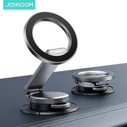 Joyroom Magnetic Car Mount All-Metal Strongest Magnet Foldable Phone Holder for Car Dashboard Tesla Phone Mount For iPhone