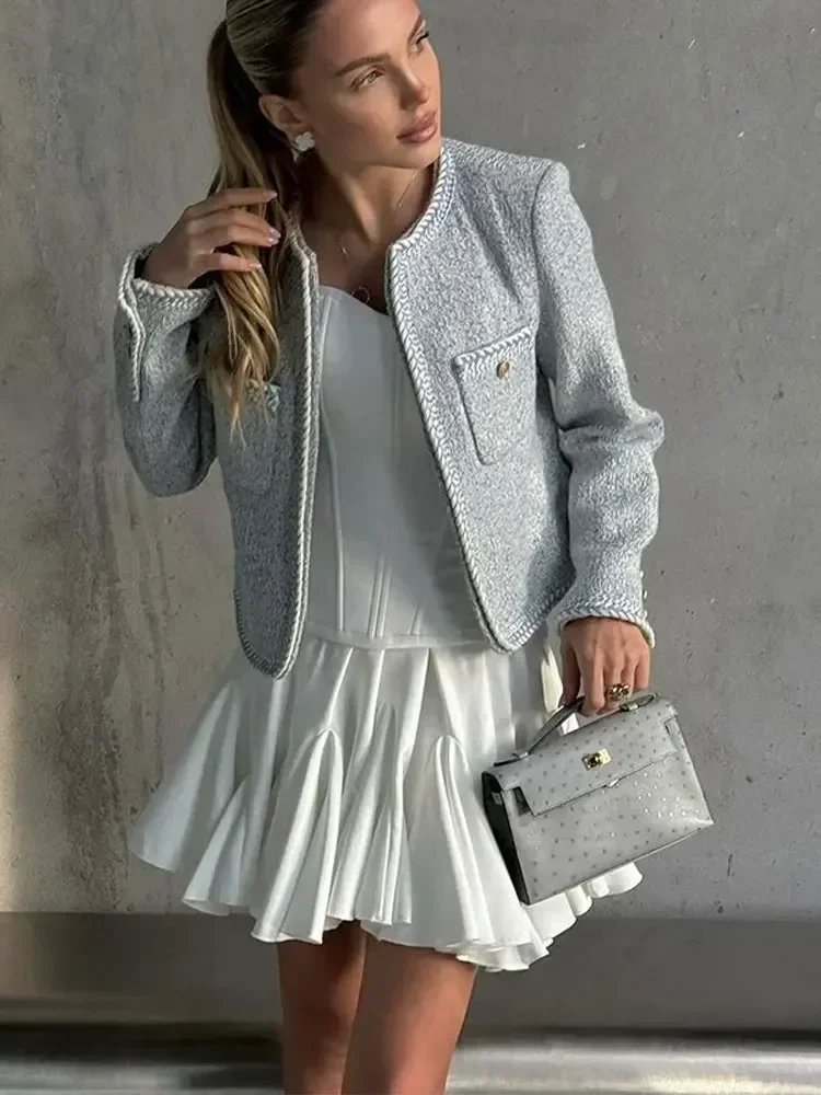 Summer White Ruffles Pleated High Waist Mini Skirt Women 2024 Elegant Casual Fluffy A-line Skirts Fashion Lady Party Streetwear