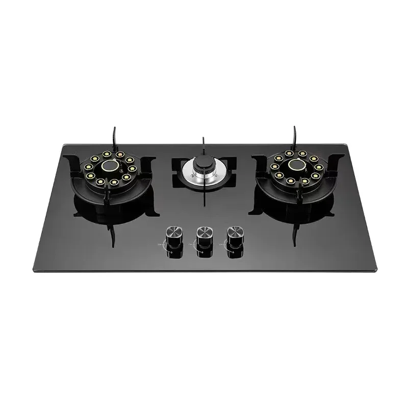 Portable 3-Burner Gas Stove Flip Top LPG Gas Cooktop Glass Top Kitchen RV Hotel Outdoor Single Two Burner Cast Iron Ceramic