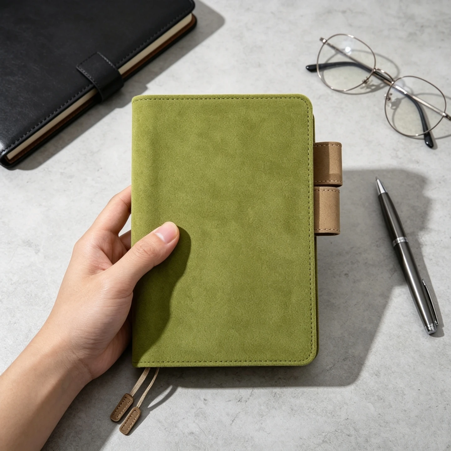 Hobo French Velvet Cloth Journal, Creative Fabric Notebook for Students,Travel Diary &Daily Notes,Hobo Aesthetic Fabric Notebook