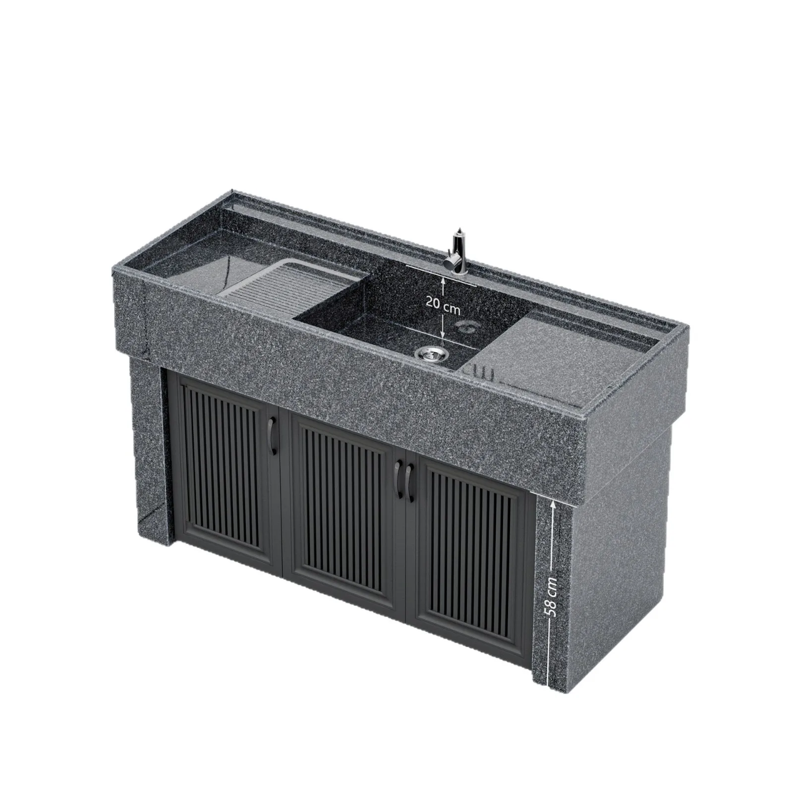 Outdoor courtyard child wash basin Granite laundry pool with washboard basin Outdoor splicing Stone laundry sink