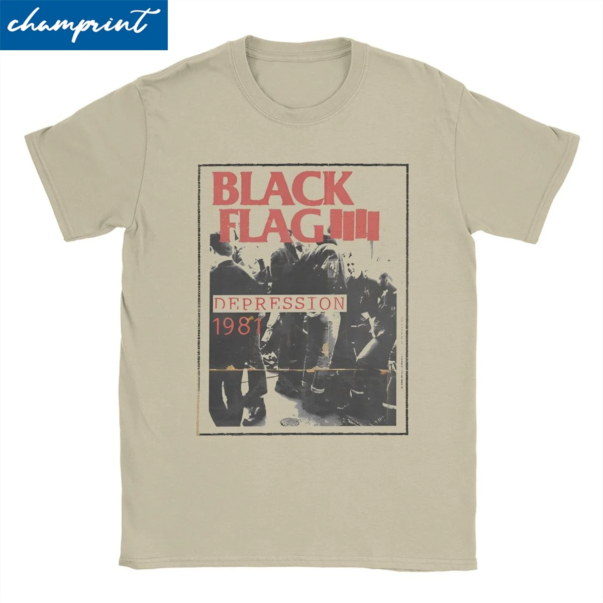 Vintage Black Beat My Head Against The Wall T-Shirts Men Women Cotton T Shirts Punk Rock Band Black Flag Tees Plus Size Clothing