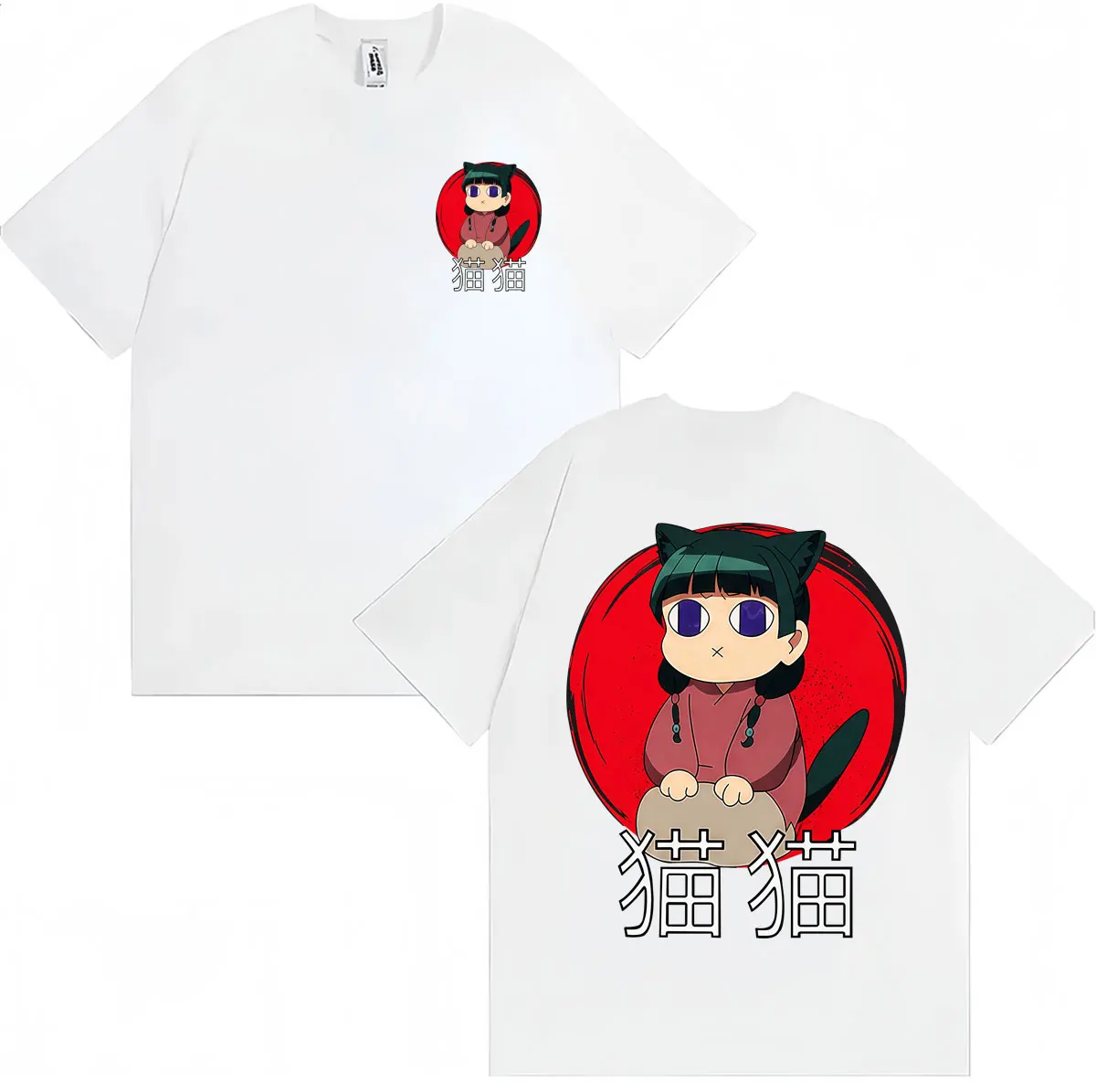 Japan Anime Maomao The Apothecary Diaries T Shirt Men Women Kawaii Cartoon Vintage T Shirts Casual 100% Cotton Loose Tee Shirts