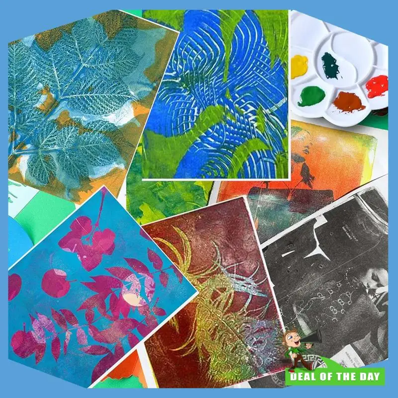 

24-часовая доставка, гелевая печатная пластина, 8 x 10 дюймов, гелевая пластина с резиной для изготовления карт, искусства и поделок, скрапбукинга и журналов