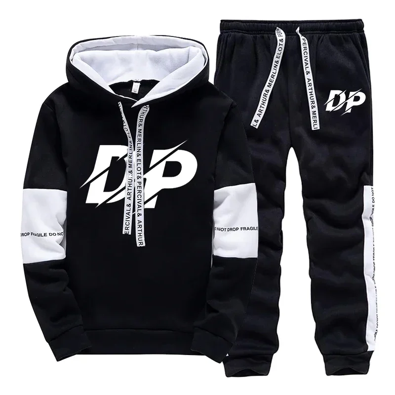 

Daily Men's Tracksuit Outdoor Casual Hot Sale Hooded Autumn Winter Sports Single Piece Sweatshirt And Sweatpants Comfort Jogging