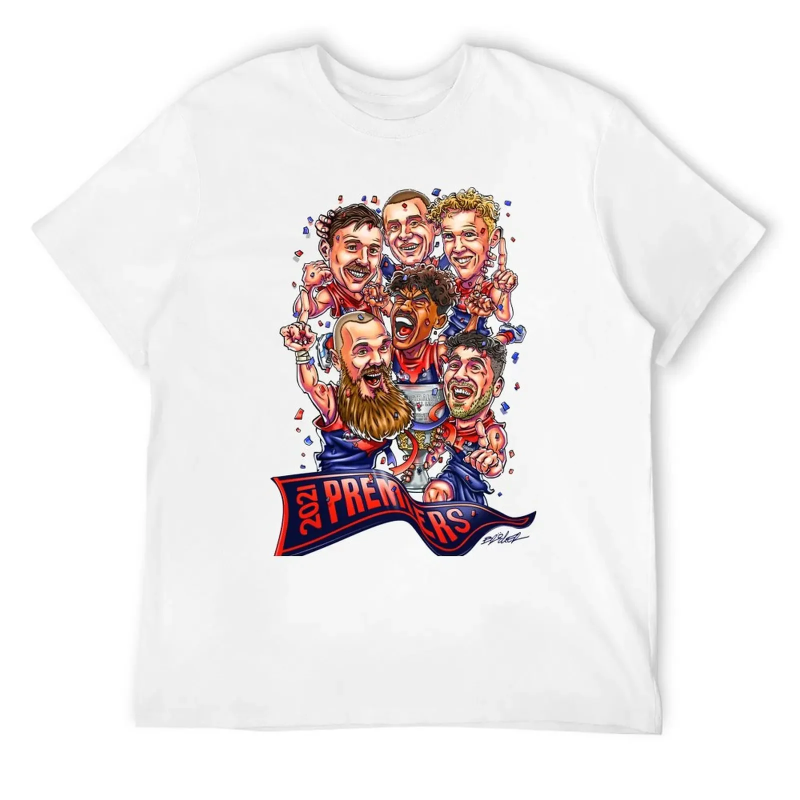 Melbourne Demons 2021 Premiership - Unique Artwork - Gawn, Petracca, Lever, Pickett and Oliver T-Shirt tees shirts men