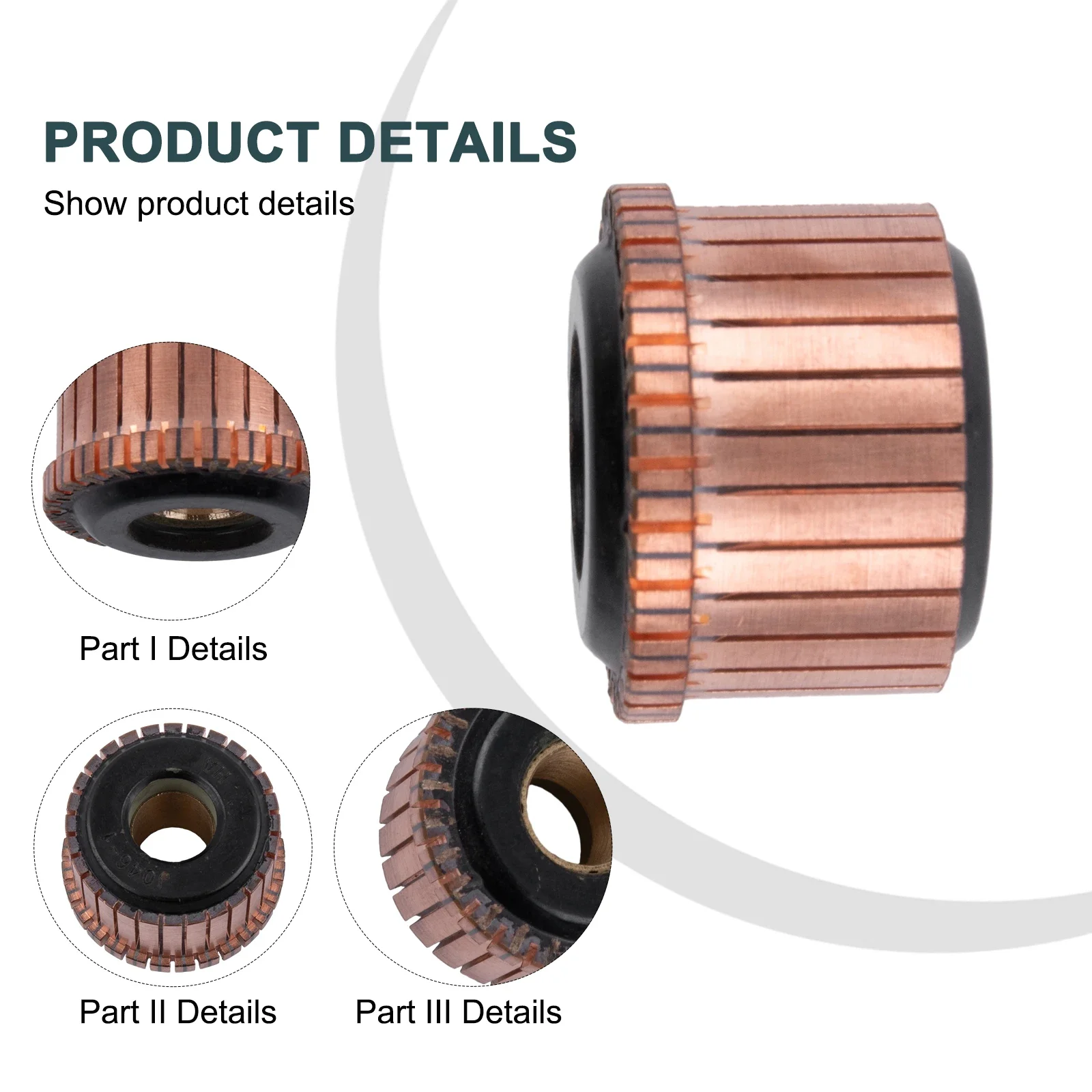 

Angle Grinder Part Commutator Black Brand New Copper Copper Tone Groove Type High Quality 28P 32*12*21(25.5)mm