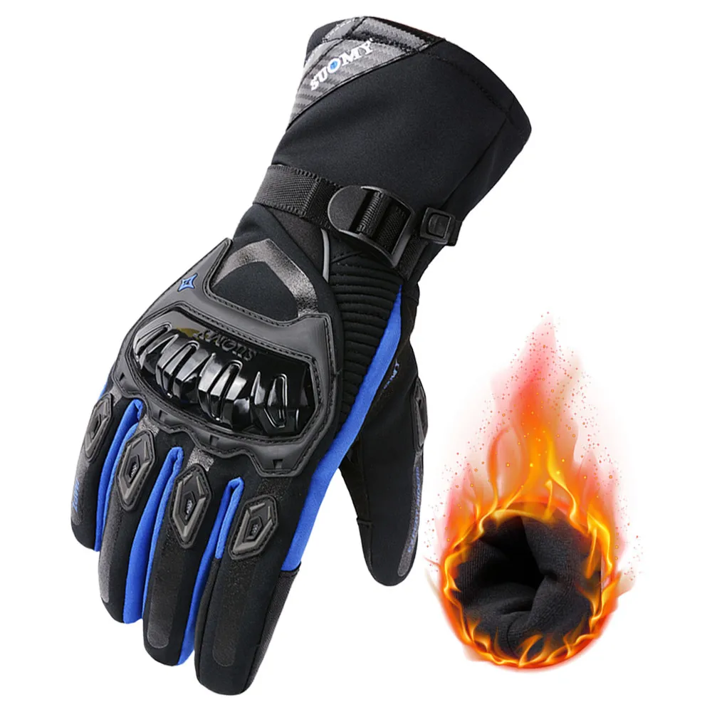 SUOMY Waterproof Motorcycle Gloves Winter Warm Moto Protective Gloves Touch Screen Gant Moto Guantes Motorbike Riding Glove