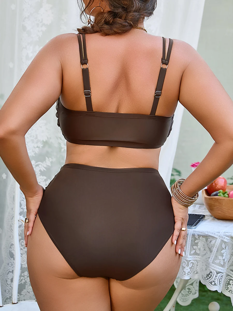 Plus Big Size Swimsuit Women Push Up Bikini Set High Waist Swimwear Female Bathing Swimming Swim Suit 5XL