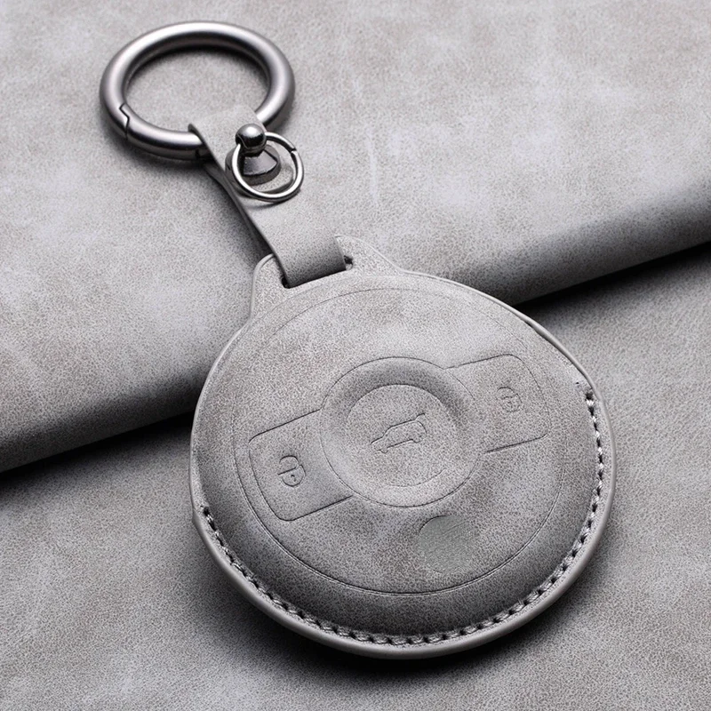 

3 Buttons Car Remote Key Case Cover for Mercedes Benz SMART Fortwo 1 BRABUS 1 for Benz SMART 2022 2023 Leather Keychain