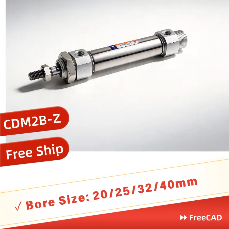 

SMC Type Small cylinder made of stainless steel material CDM2B Series 20 25 32 40 Bore 10-300mm Stroke Pneumatic Mini Cylinder