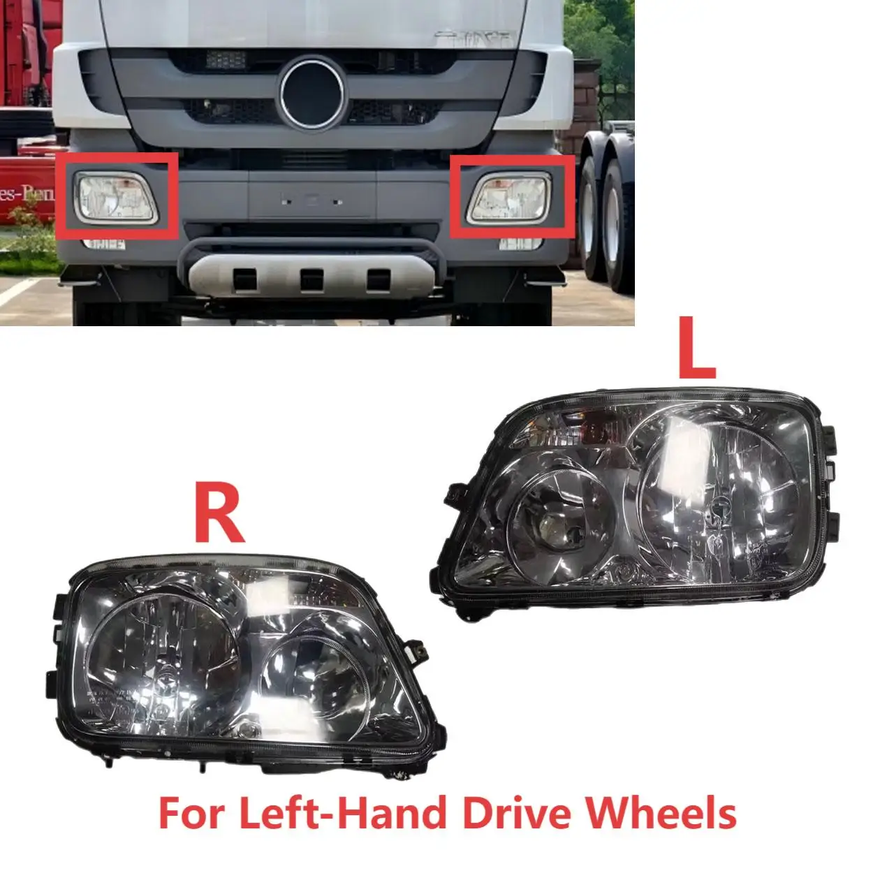

Подходит для фар грузовика Mercedes-Benz MP3 OEM A9438201561 A9438201761 A9438201461 A9438201661 для транспортных средств с левым рулем