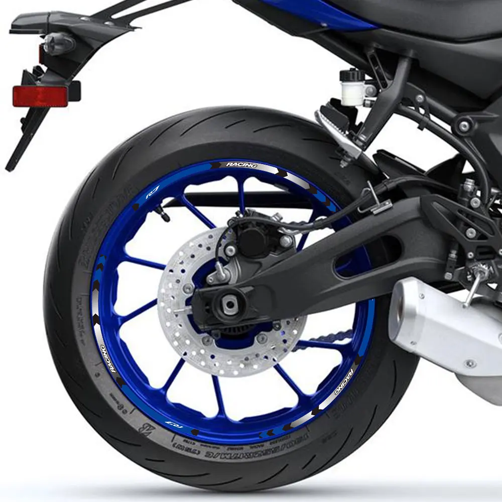 Voor Yamaha YZF R7 YZFR7 17 inch Hoge kwaliteit Motorfiets voor- en achterwielen Rand Buitenste Velg Sticker Reflecterende Streep wiel