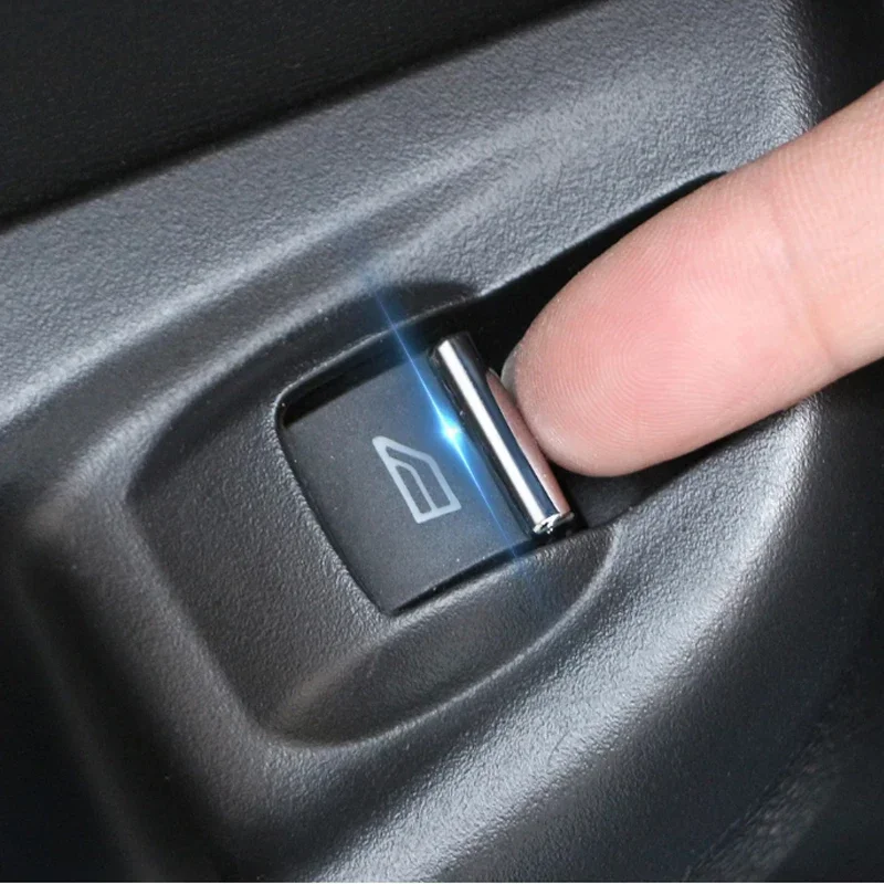 7 szt./zestaw Akcesoria ABS Chromowane Nakładki na Przyciski Podnoszenia Szyb Samochodowych, Naklejki Ozdobne do Ford Focus 2 MK2 3 MK3 2005 - 2018