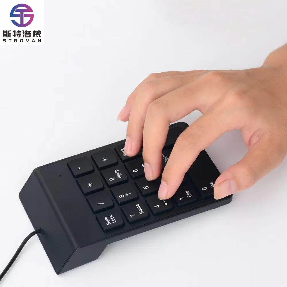 

Проводная портативная клавиатура с 18 клавишами и номером, USB мини-цифровая клавиатура, одноручная цифровая клавиатура для ноутбука, настольного ПК, планшета