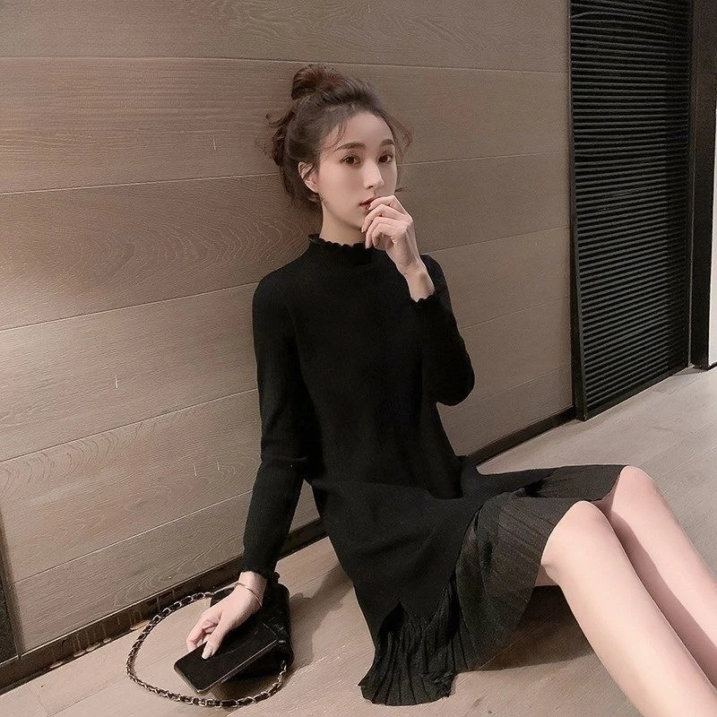 2026 Early Fall New French Refined Knitted Dress Women Autumn Winter High End Base Layer for Overcoat