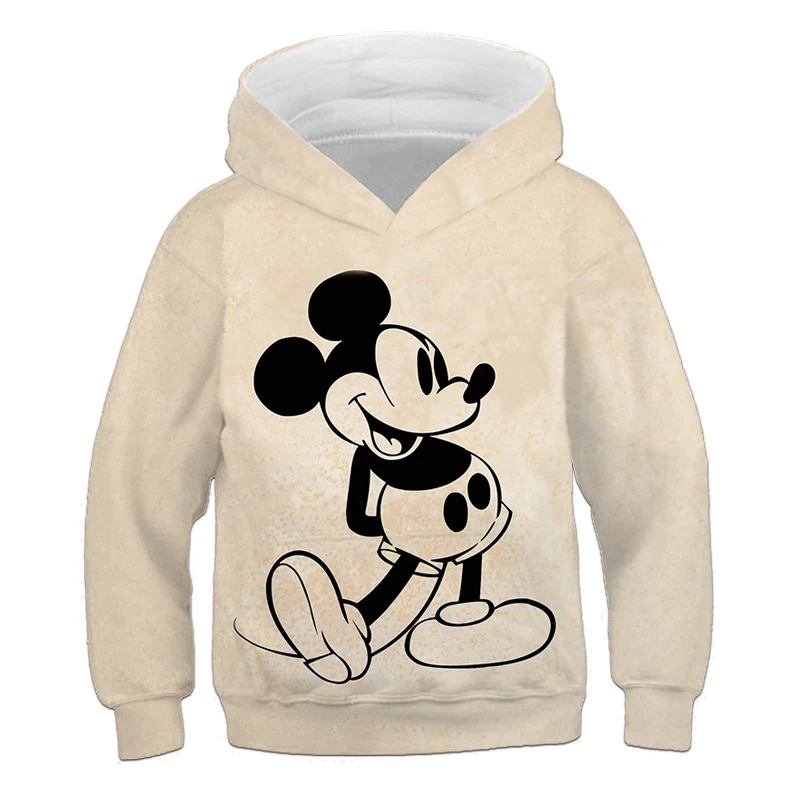 Ragazzi abbigliamento quotidiano 3-12Y bambini Disney Minnie Mouse felpa con cappuccio ragazze vestiti larghi autunno felpa a maniche lunghe inverno