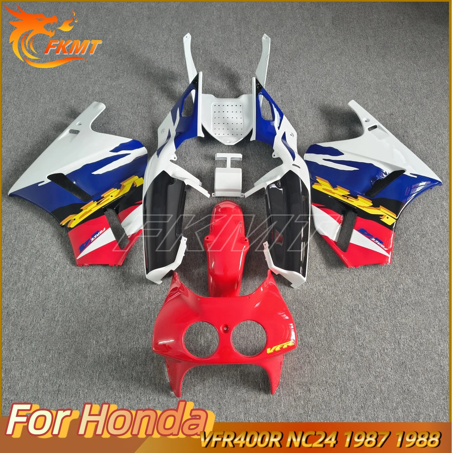 

Fit For HONDA VFR400 NC24 1987 1988 New Fairing Bodywork Panel Kit Set VFR 400 1987 1988 87 88