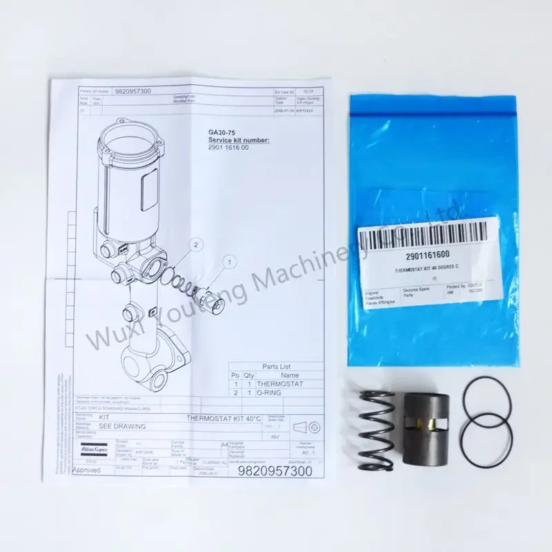 High Quality Air Compressor Spare Parts 2901161600 Thermostat Valve Kit Made of Durable Metal