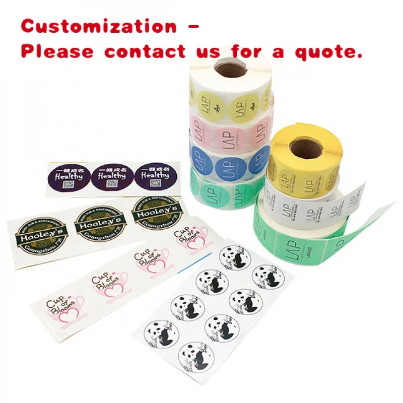 

custom.Adhesive Sticker Paper Packaging Adhesive Sticker Custom Printed Food Label Sticker