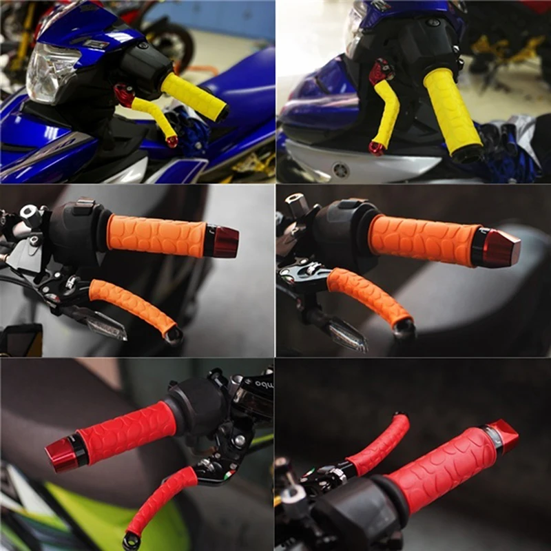 Universal Vintage Rubber Motorcycle Handle Handlebar Grips For Yamaha Tricity 300 Yamaha Fz25 Honda Cb500f Kawasaki Gtr 1400