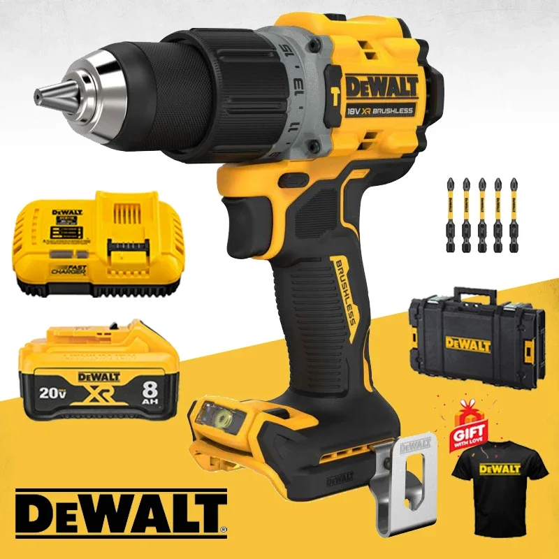 Dewalt DCD805 20V MAX Brushless Cordless 1/2 in. Hammer Drill Kit With 5.0ah Batterty Impact Drill Power Tools DCB118 DCB1104