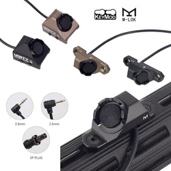 Surefire M300 M600 UNITY Remote Pressure Switch Button 2.5/3.5mm/SF Plug For Mlok Keymod 20mm Rail For DBAL-A2 PEQ15