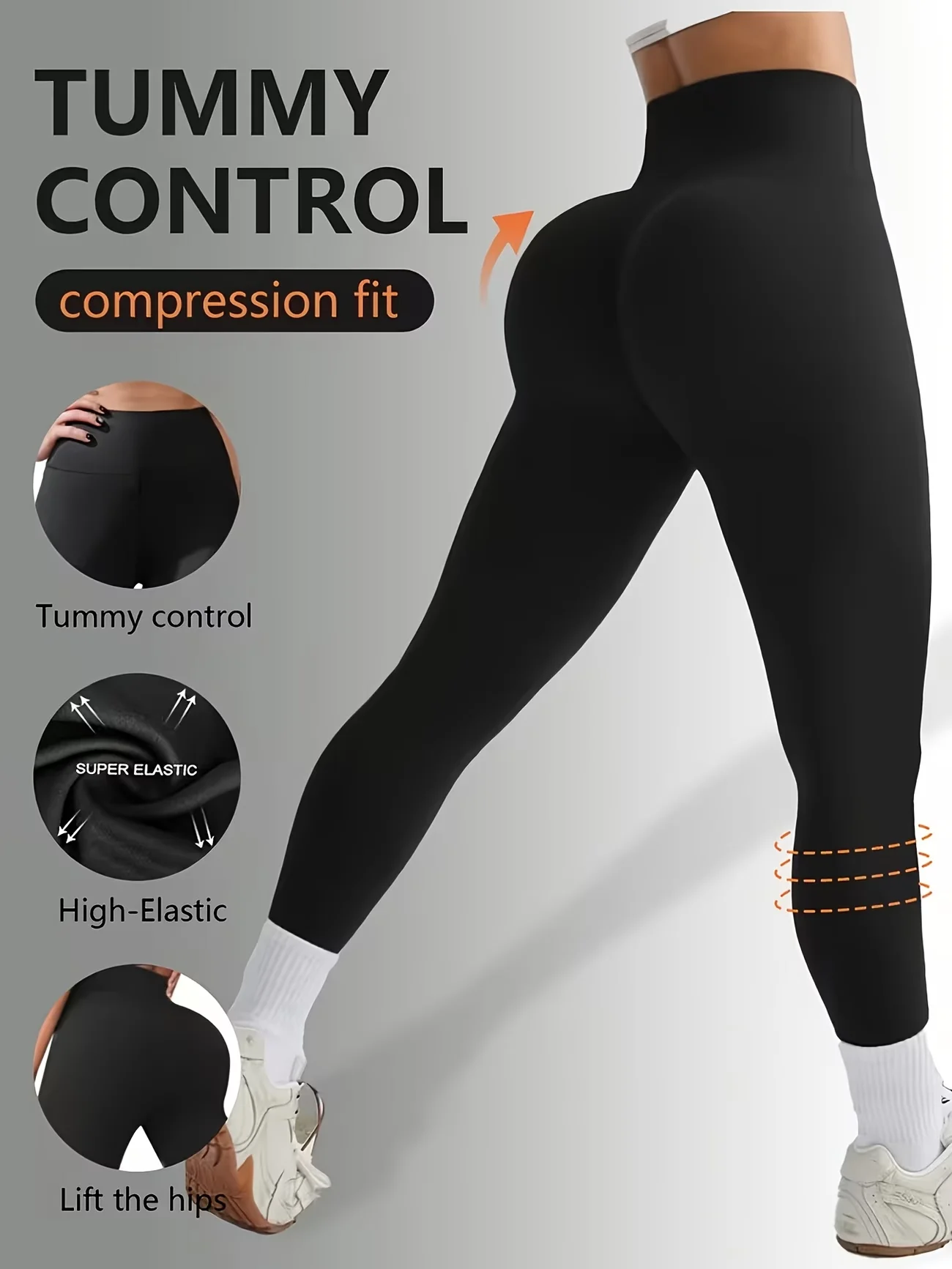 High Waist Yoga Sports Leggings Seam Detail Quick Dry Athletic Pants Stretch Breathable For Gym Running Pilates All Seasons Wear
