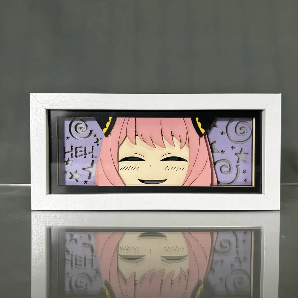 Decorative Lights Spy X Family Anya Smug Anime Led Light Box For Room Decor Cute Desk Lamp Birthday Gift Table Lamp Yor Forger