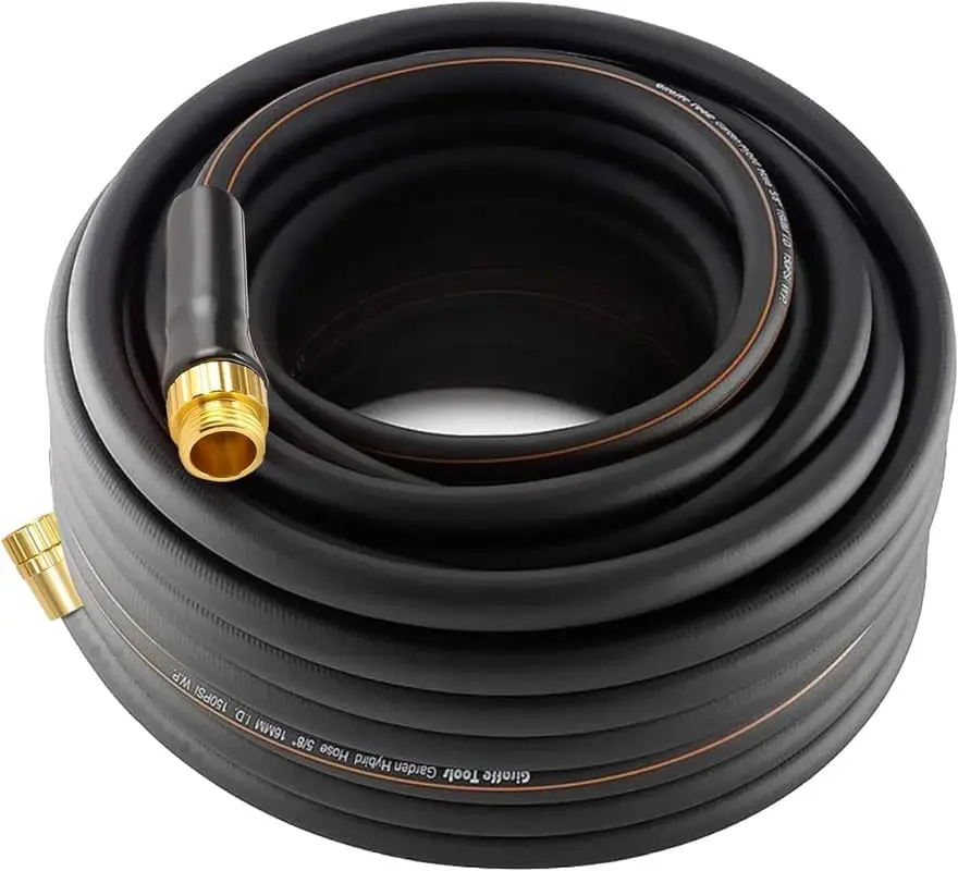 

100ft 5/8" Heavy Duty Garden Hose, Lightweight Flexible Hybrid with Swivel Handle & Fittings