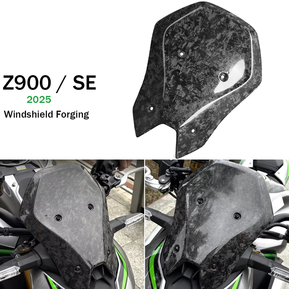 

For Kawasaki Z900 Z 900 SE 2025 2026 Windshield Visor Height Windscreen Wind Deflector Motorcycle Accessories Forging