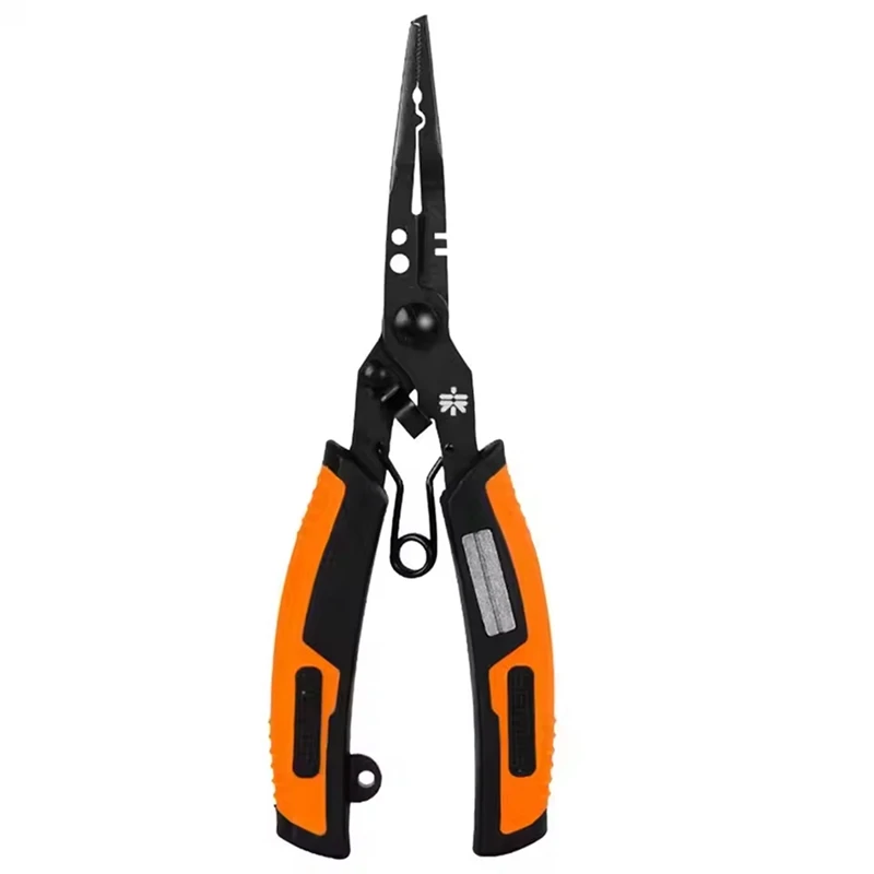 

NEW_Fishing Pliers with Hook Sharpener Fishing Split Ring Pliers