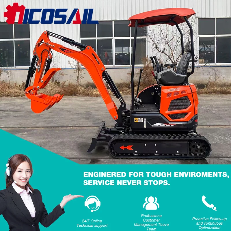 

1.8 Ton Mini Crawler Excavator Euro 5 CE Approved High Efficiency Small Digger for Construction Farm Use