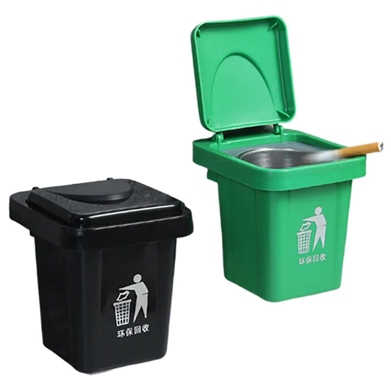Trendy Bathroom With Lid, Ashtray With Fly Ash Prevention Creative Home Wall Mounted Trash Can, Ashtray With Lid